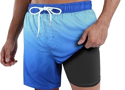 Compression lined shorts for swimming