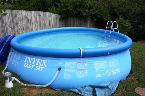 Image of large inflatable swimming pool for adults